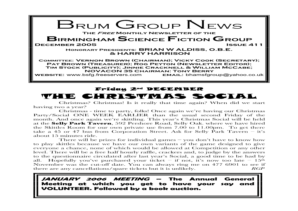 BSFG News 411 December 2005