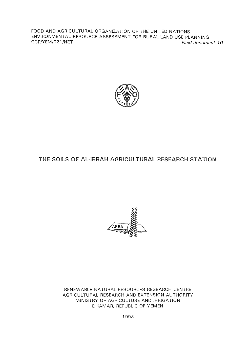 The Soils of Al-Irrah Agricultural Research Station