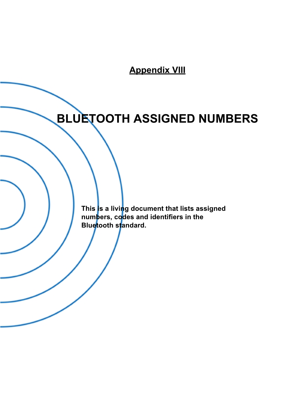 Bluetooth Assigned Numbers