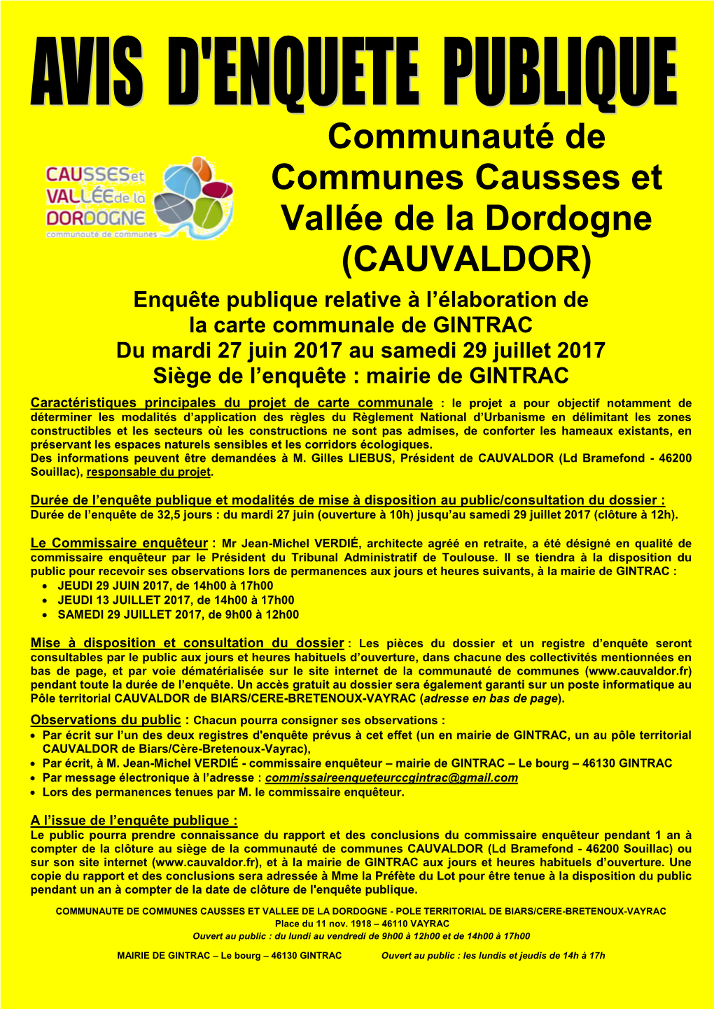 Communauté De Communes Causses Et Vallée De La Dordogne