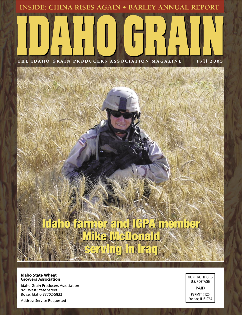 Idaho Farmer and IGPA Member Mike Mcdonald Serving in Iraq