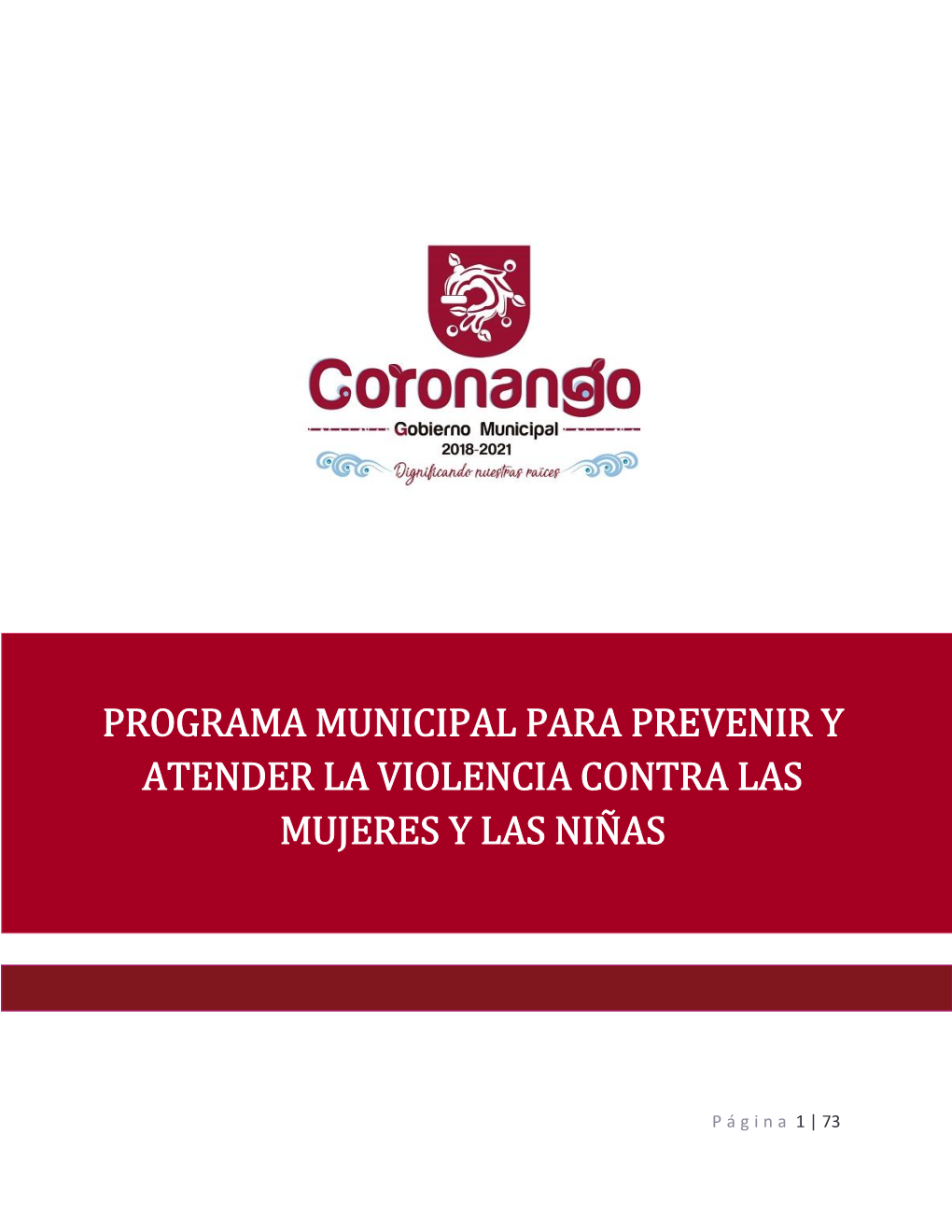 Programa Municipal Para Prevenir Y Atender La Violencia Contra Las Mujeres Y Las Niñas