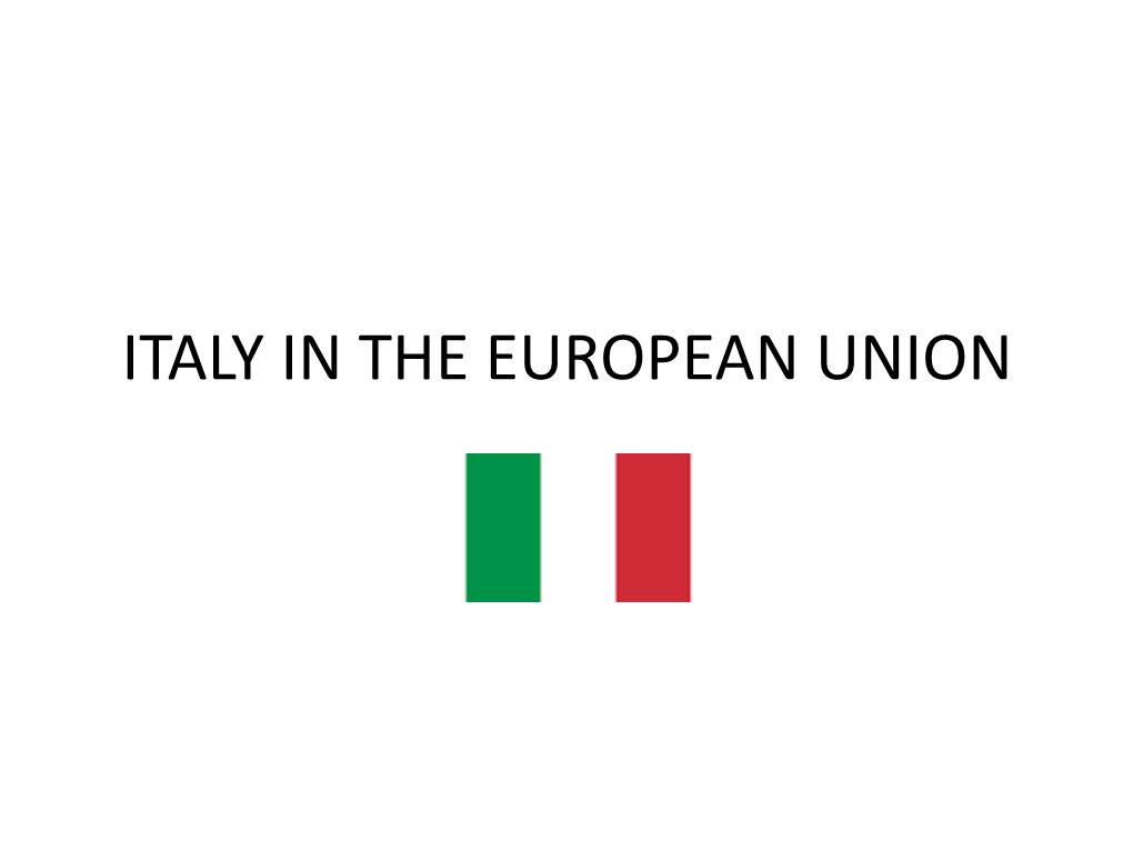 Italy in the European Union