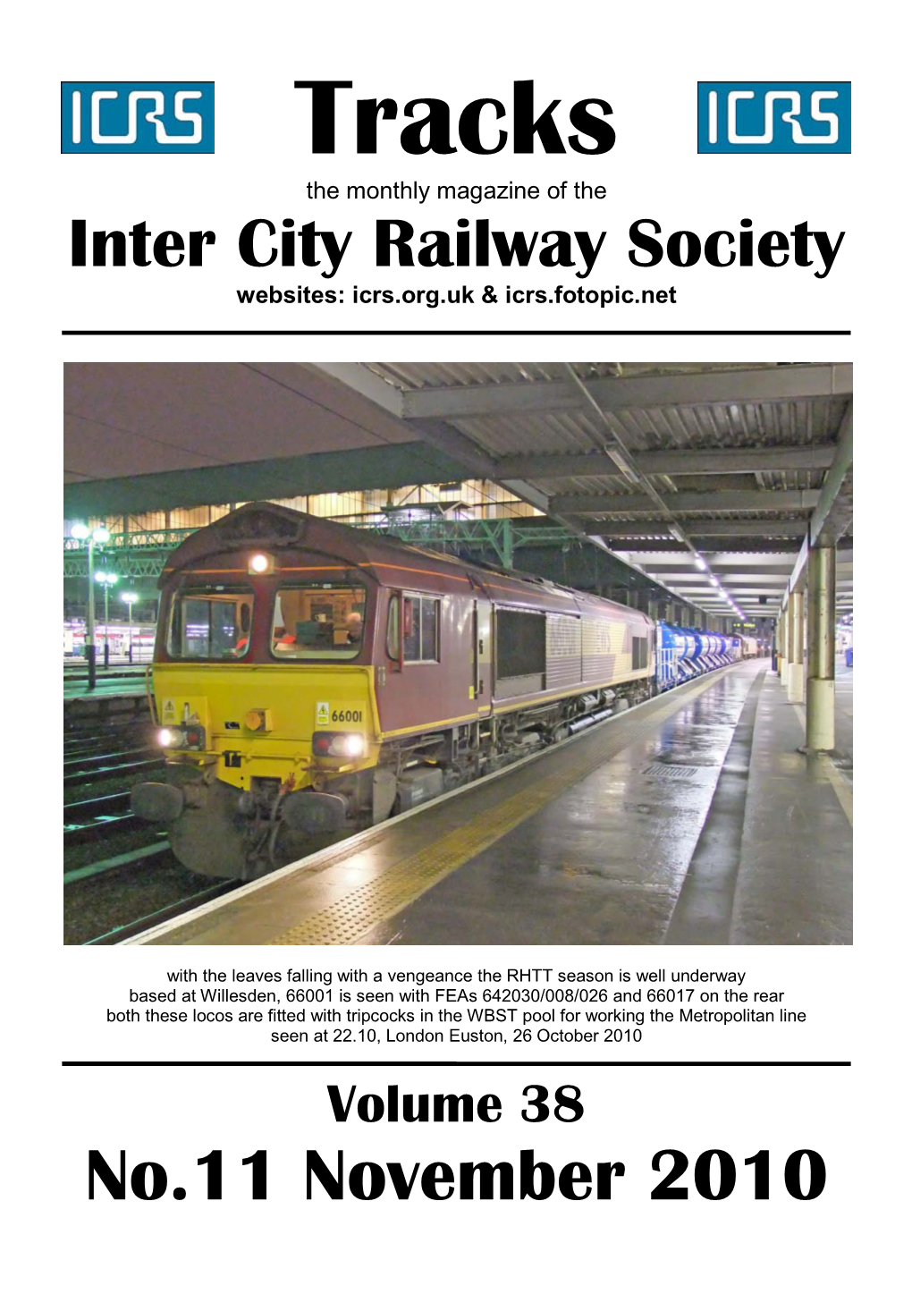 Tracks the Monthly Magazine of the Inter City Railway Society Websites: Icrs.Org.Uk & Icrs.Fotopic.Net