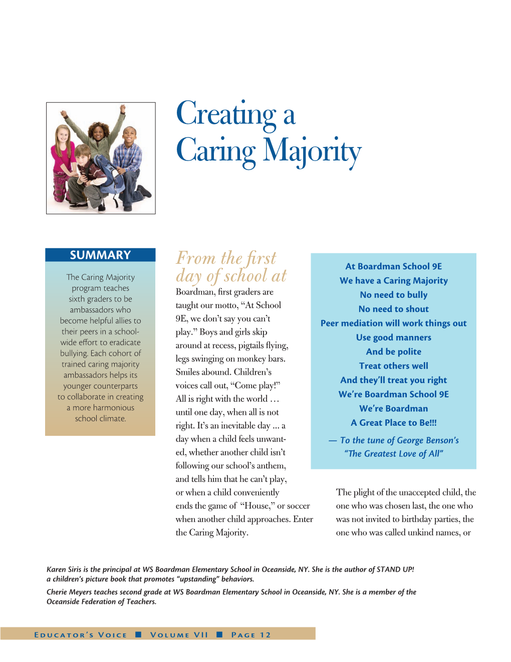 Creating a Caring Majority