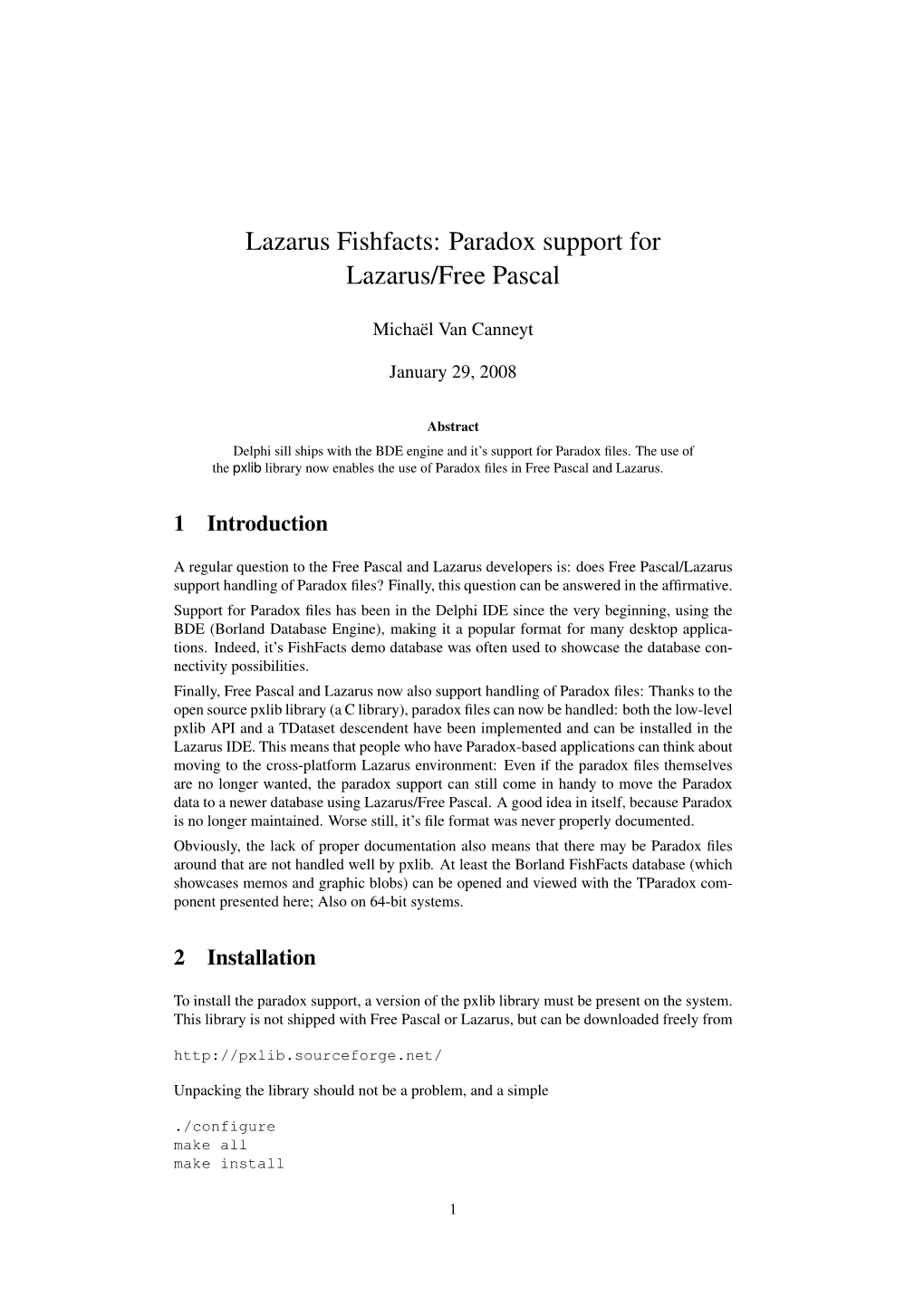 Lazarus Fishfacts: Paradox Support for Lazarus/Free Pascal