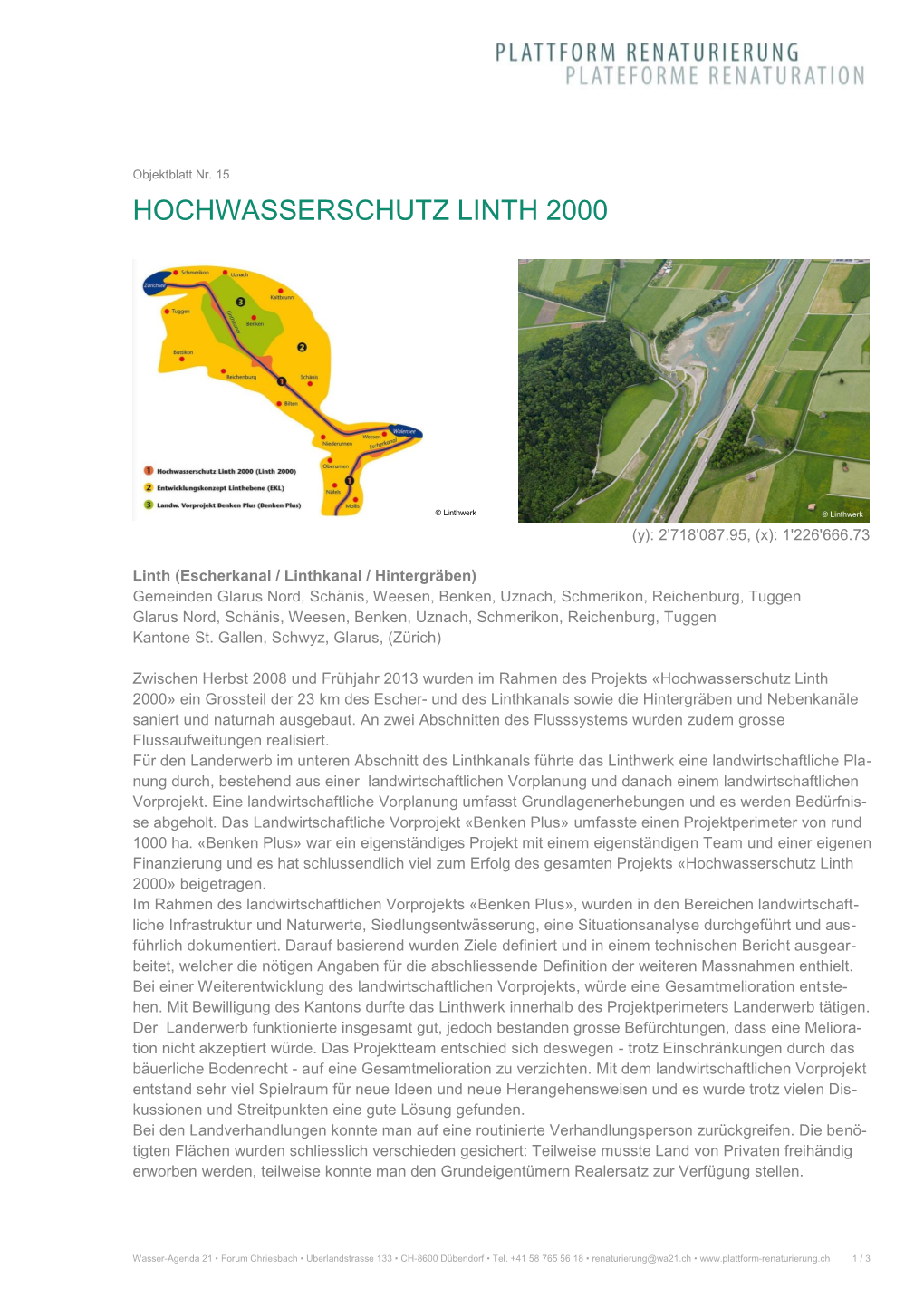 Hochwasserschutz Linth 2000