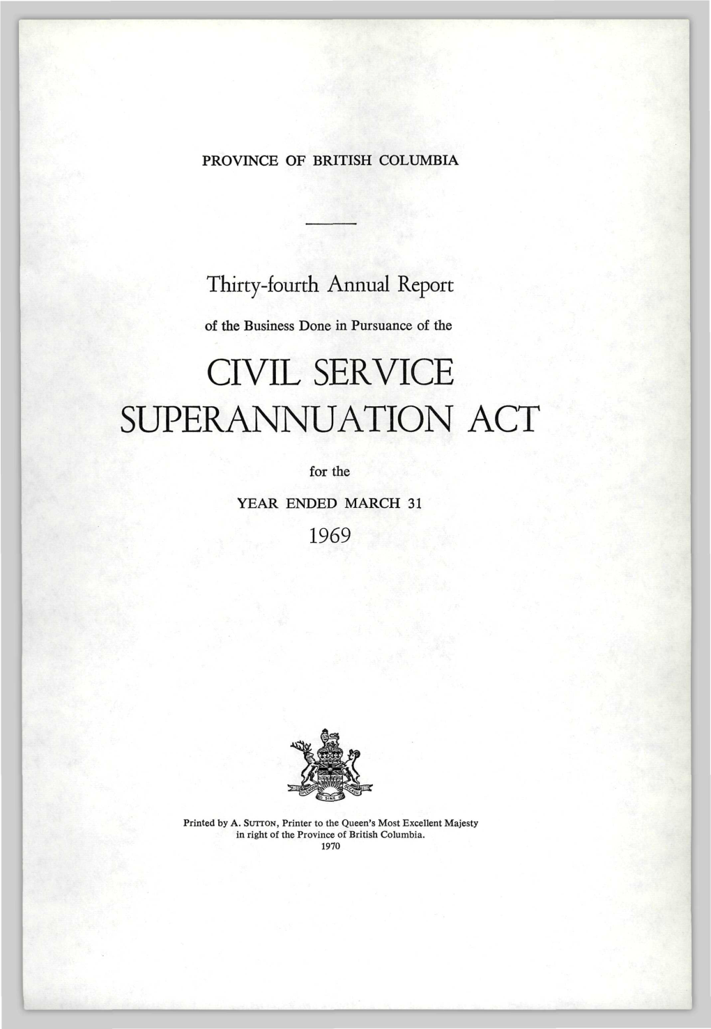 Civil Service Superannuation Act