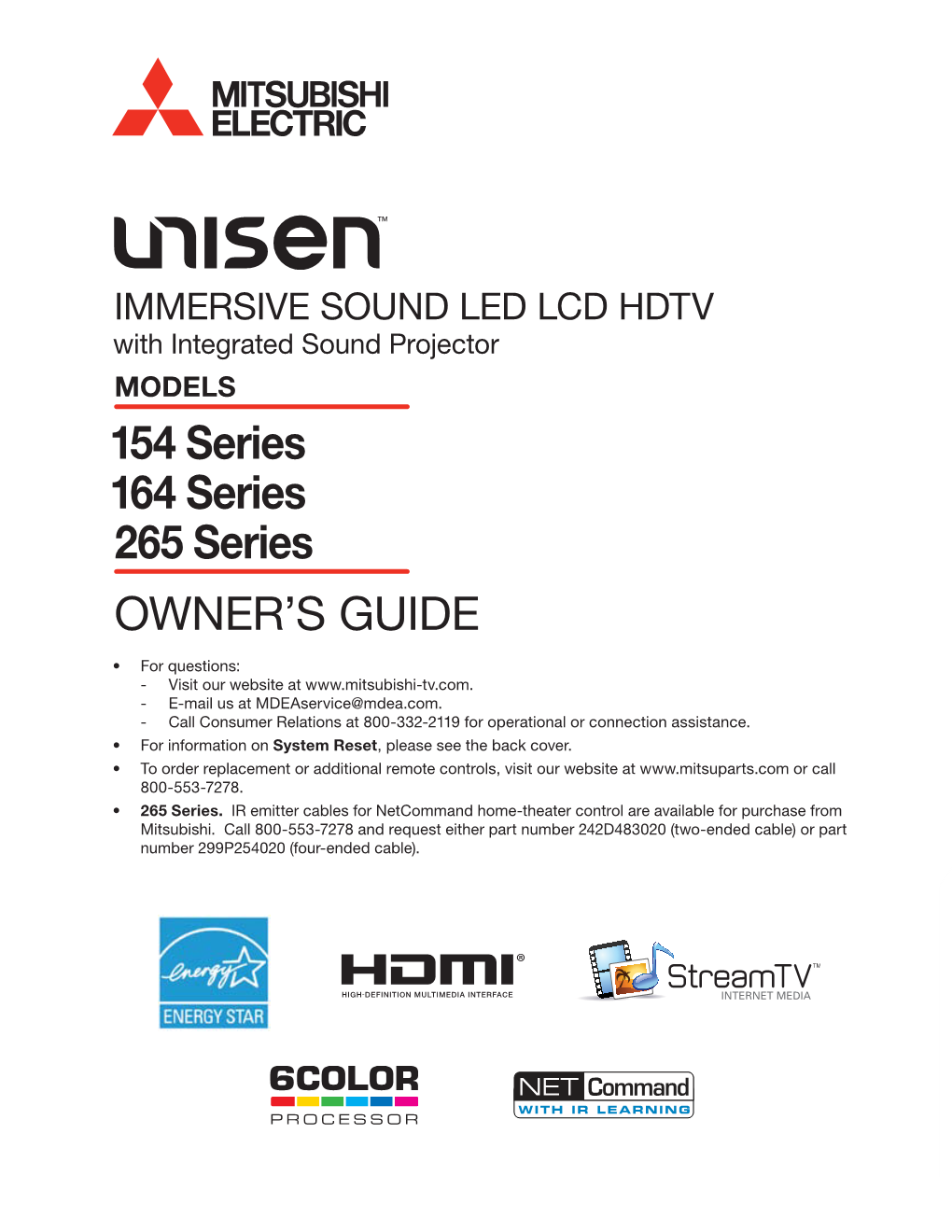 154 Series 164 Series 265 Series OWNER's GUIDE