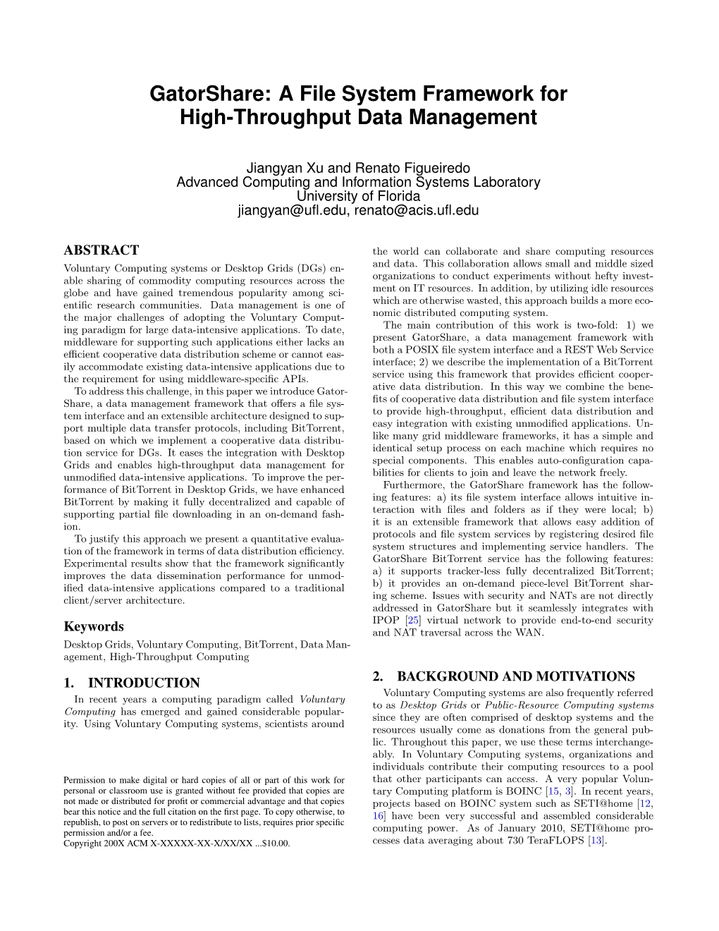 A File System Framework for High-Throughput Data Management