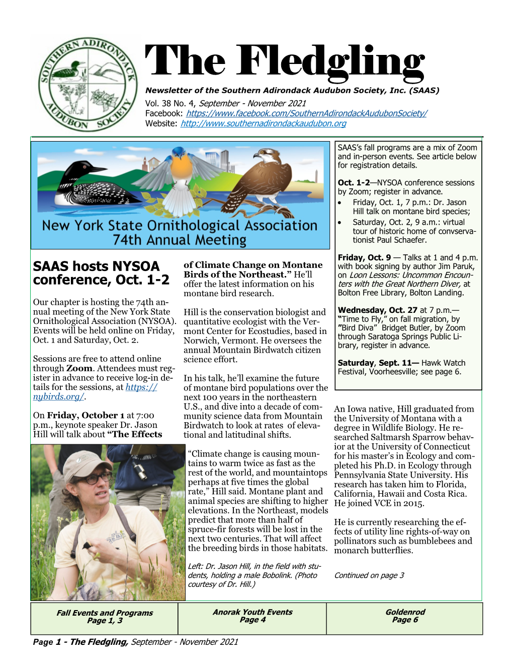 The FALL Issue of Our Newsletter Is Now Online!