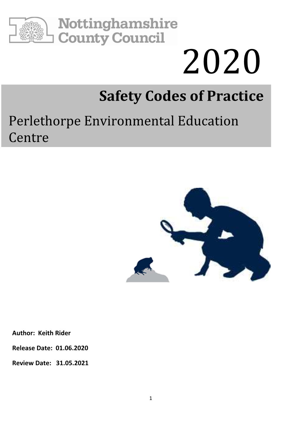 Perlethorpe Codes of Practice 2020-2021