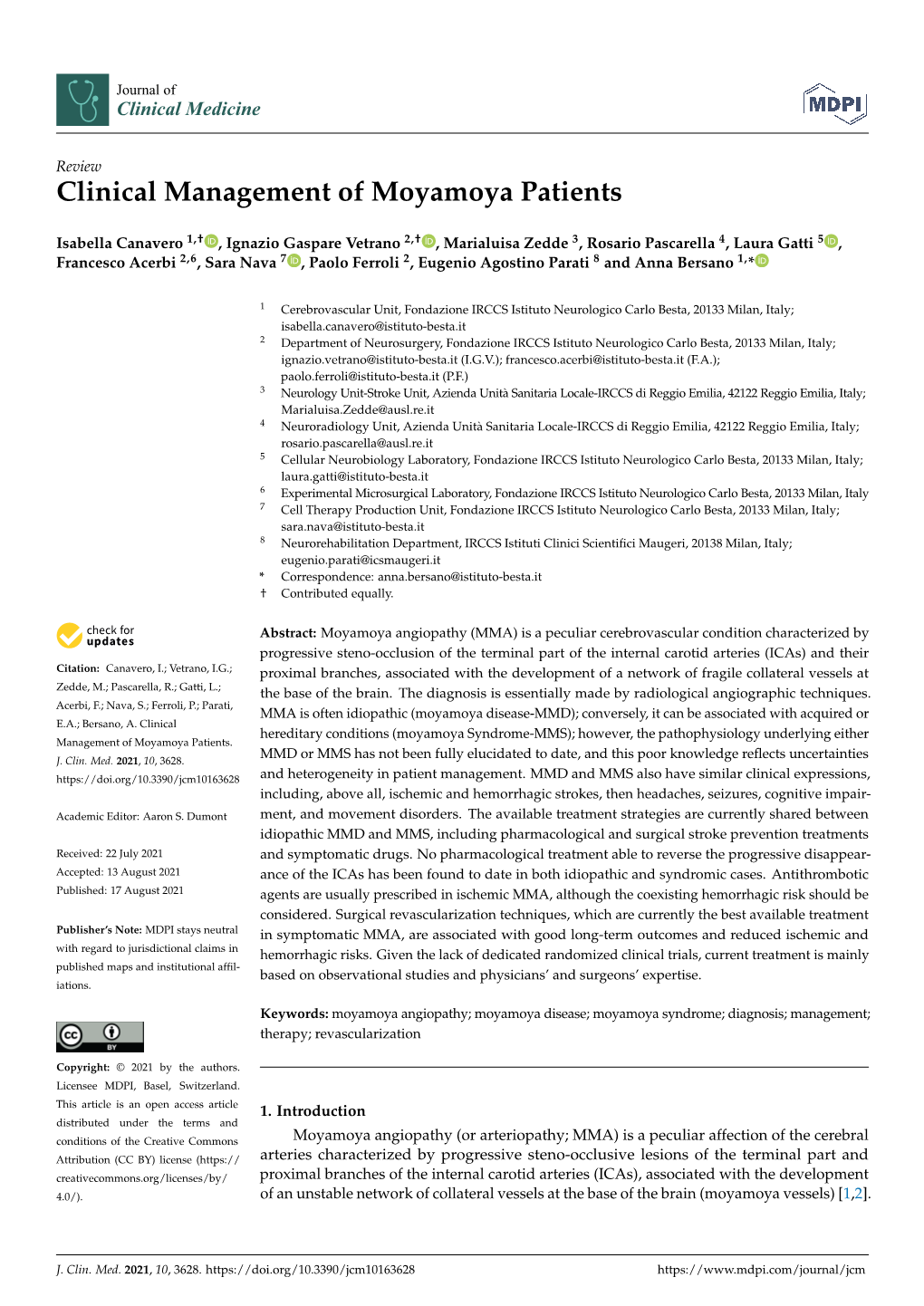 Clinical Management of Moyamoya Patients