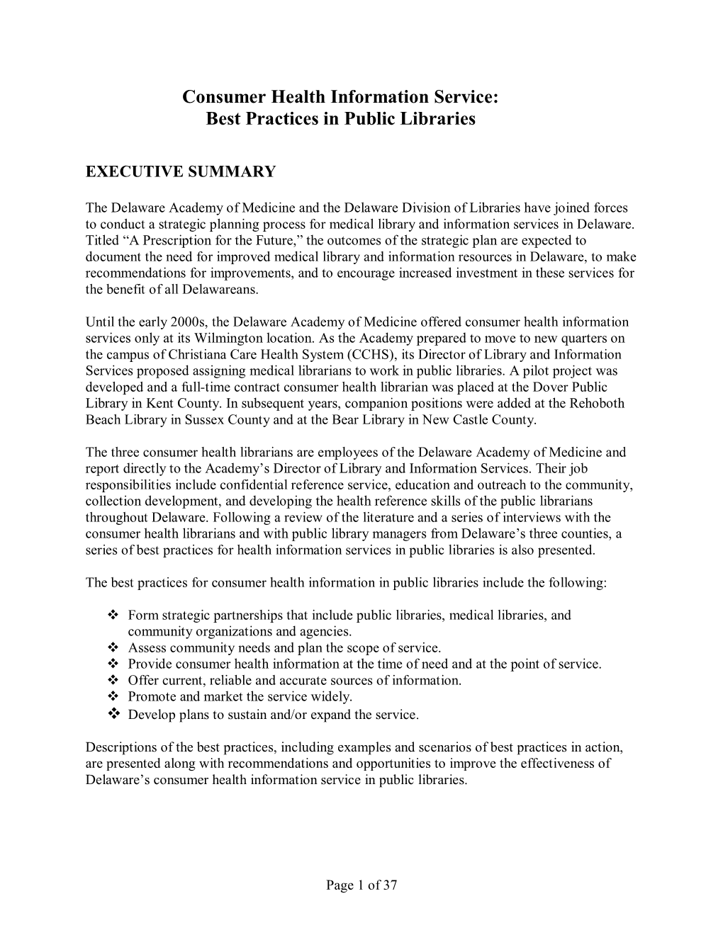 Best Practices in Public Libraries