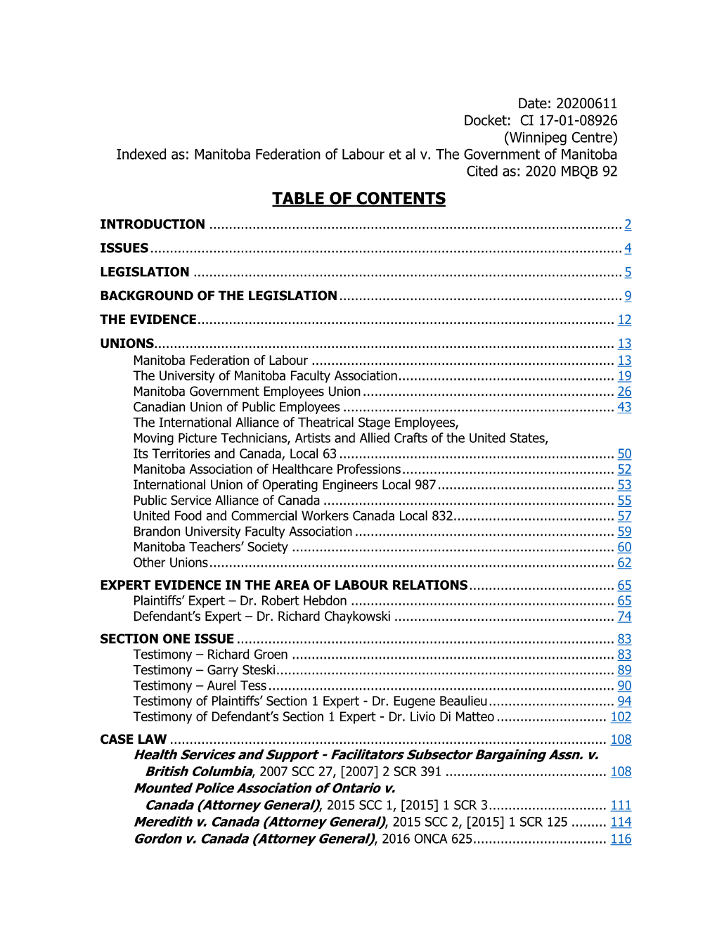 Table of Contents Introduction