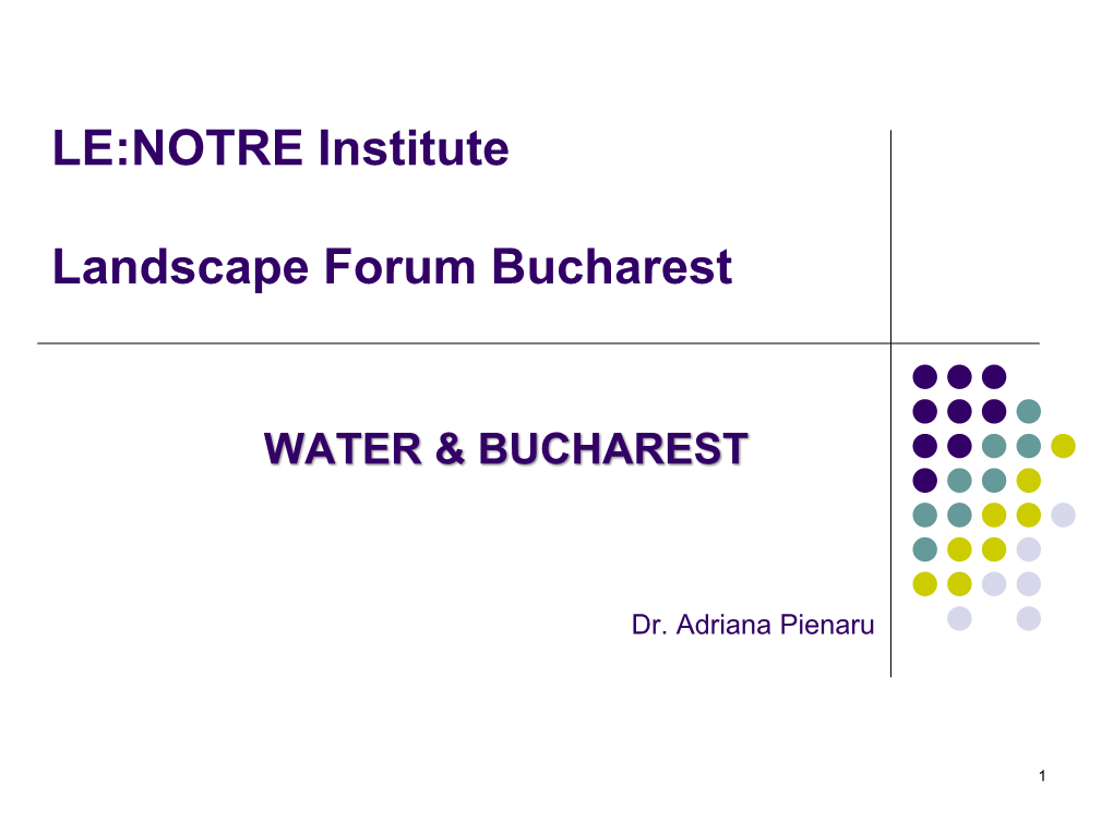 Water and Bucharest
