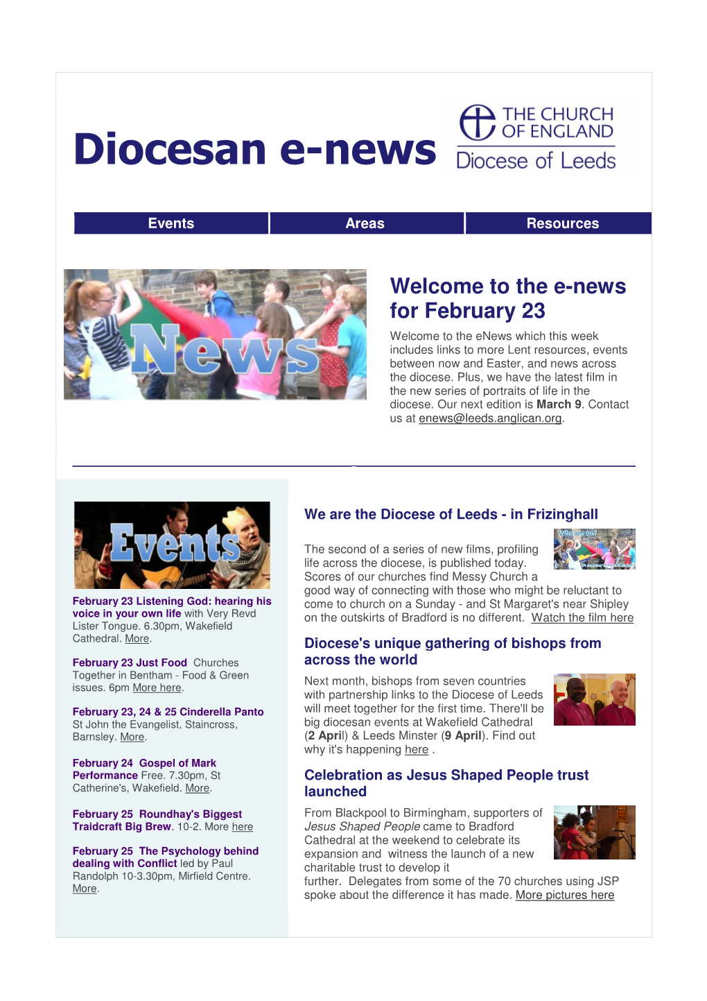 Diocesan E-News