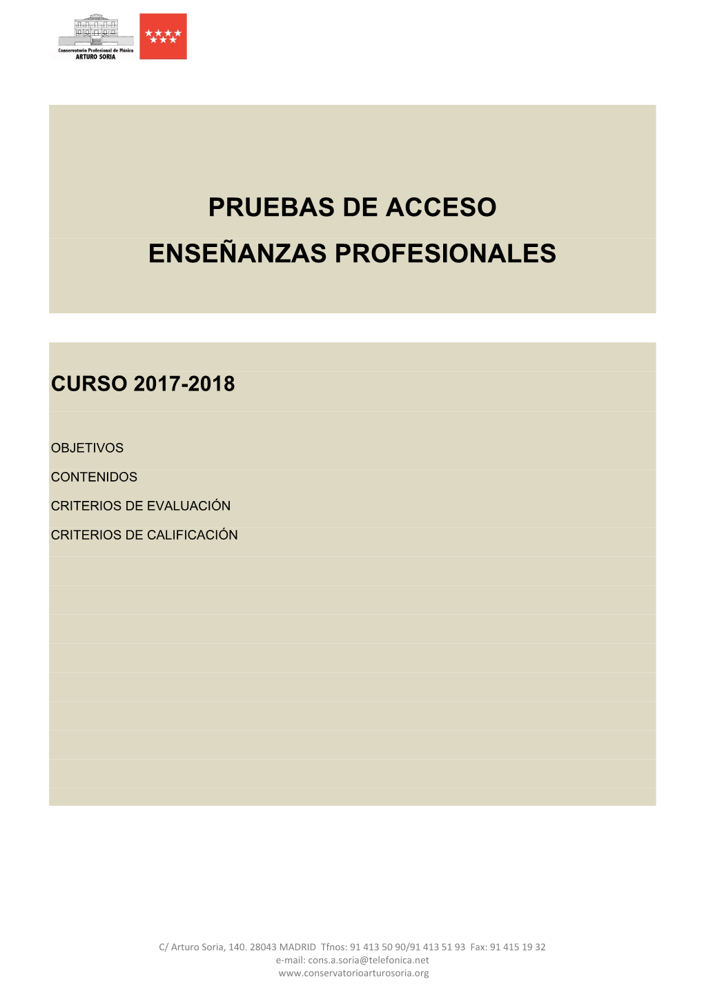 Pruebas De Acceso Enseñanzas Profesionales