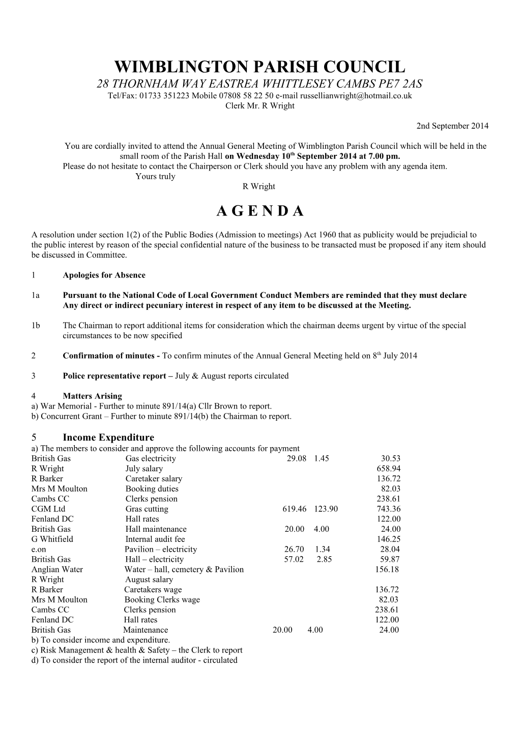 Wimblington Parish Council