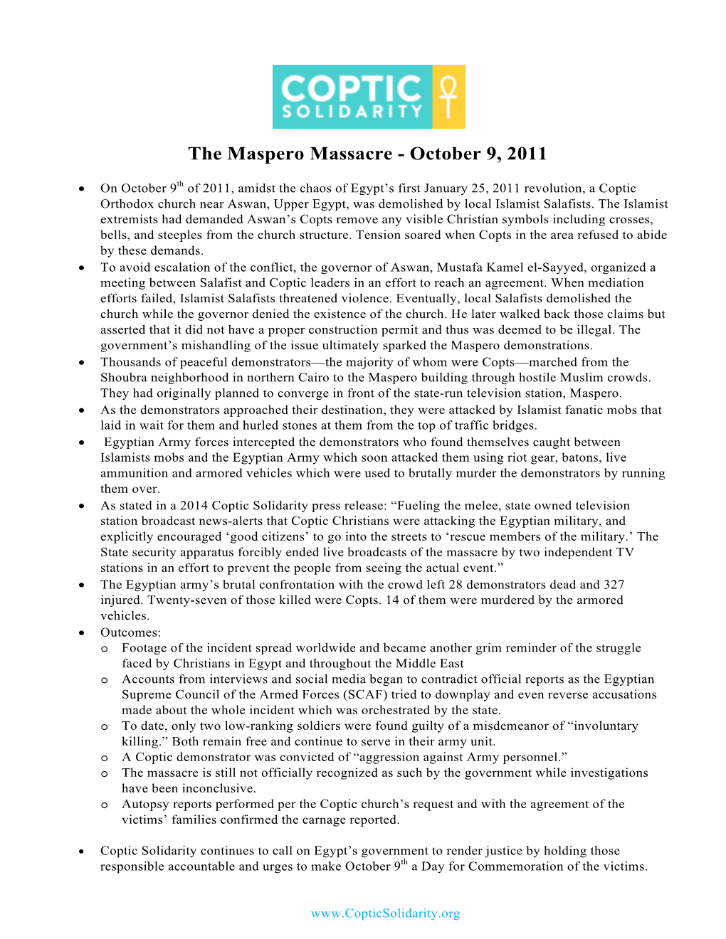 Maspero Fact Sheet