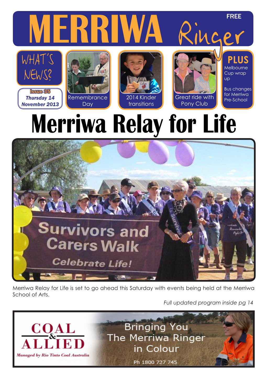 Merriwa Ringer Page 1 the WAIT IS OVER!
