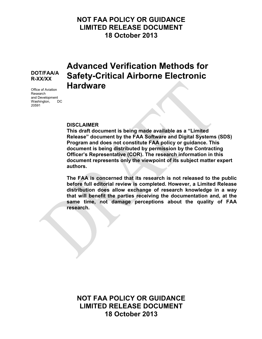 Advanced Verification Methods for Safety-Critical Airborne Electronic Hardware