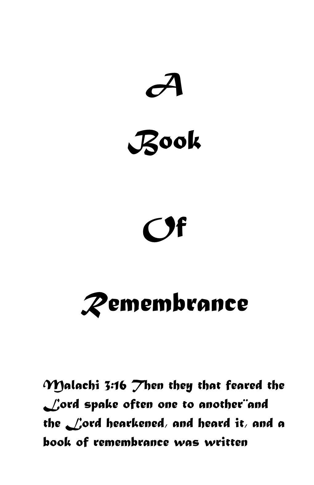 A Book of Remembrance (PDF)