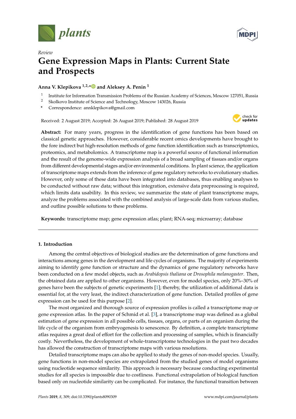 Gene Expression Maps in Plants: Current State and Prospects