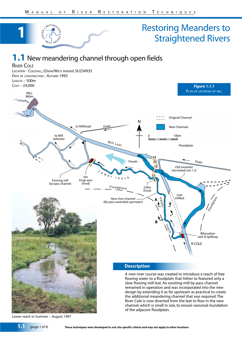 Restoring Meanders to Straightened Rivers 1