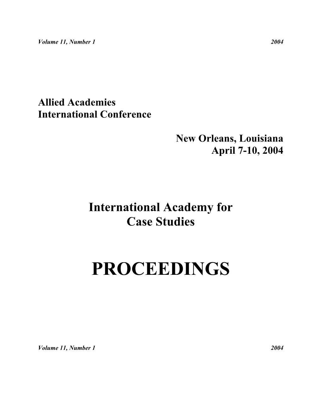 International Academy for Case Studies