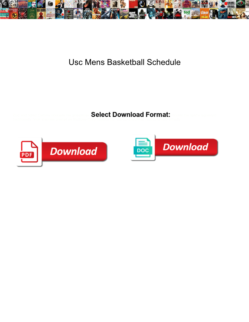 Usc Mens Basketball Schedule