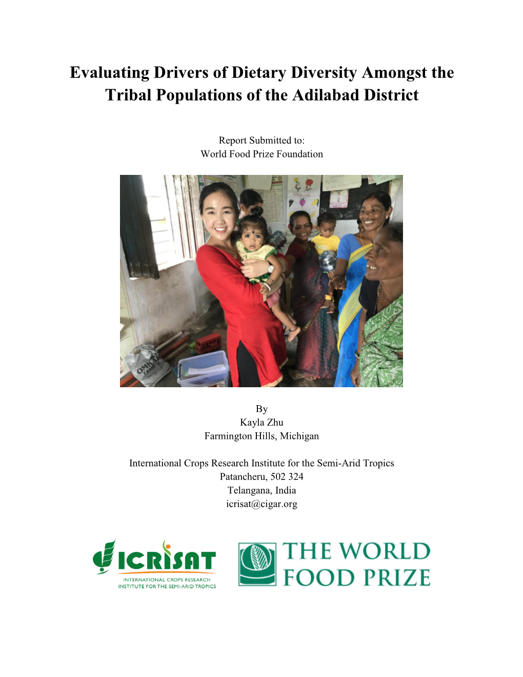 Evaluating Drivers of Dietary Diversity Amongst the Tribal Populations of the Adilabad District