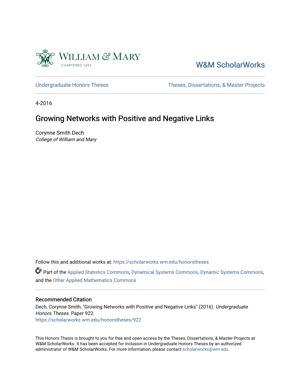 Growing Networks with Positive and Negative Links