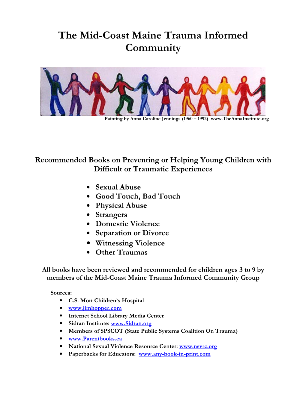 The Mid-Coast Maine Trauma Informed Community