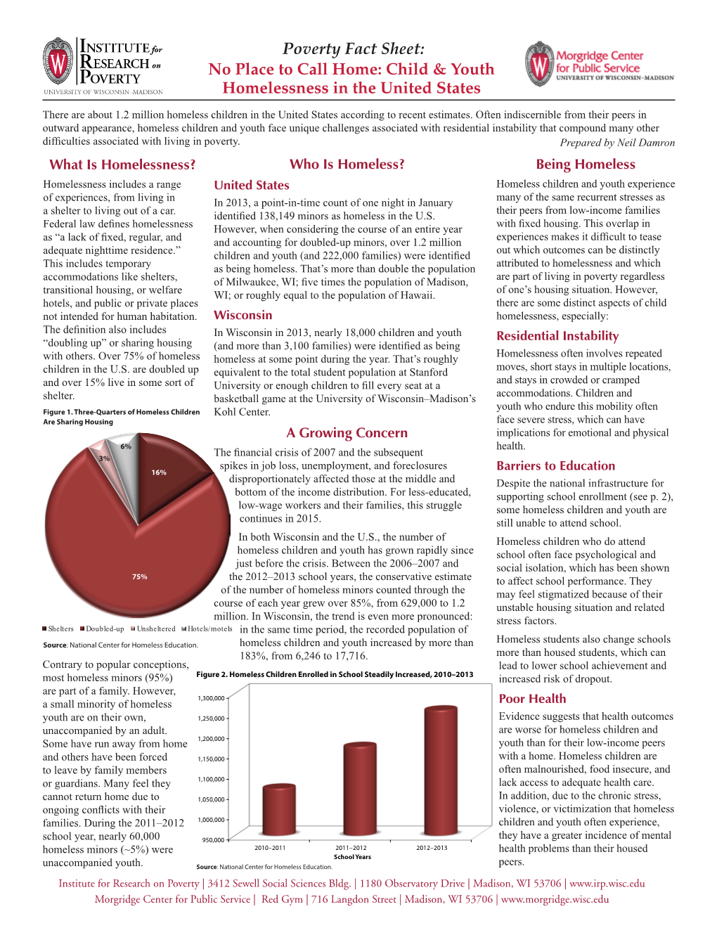 Child & Youth Homelessness in the United States Poverty Fact Sheet
