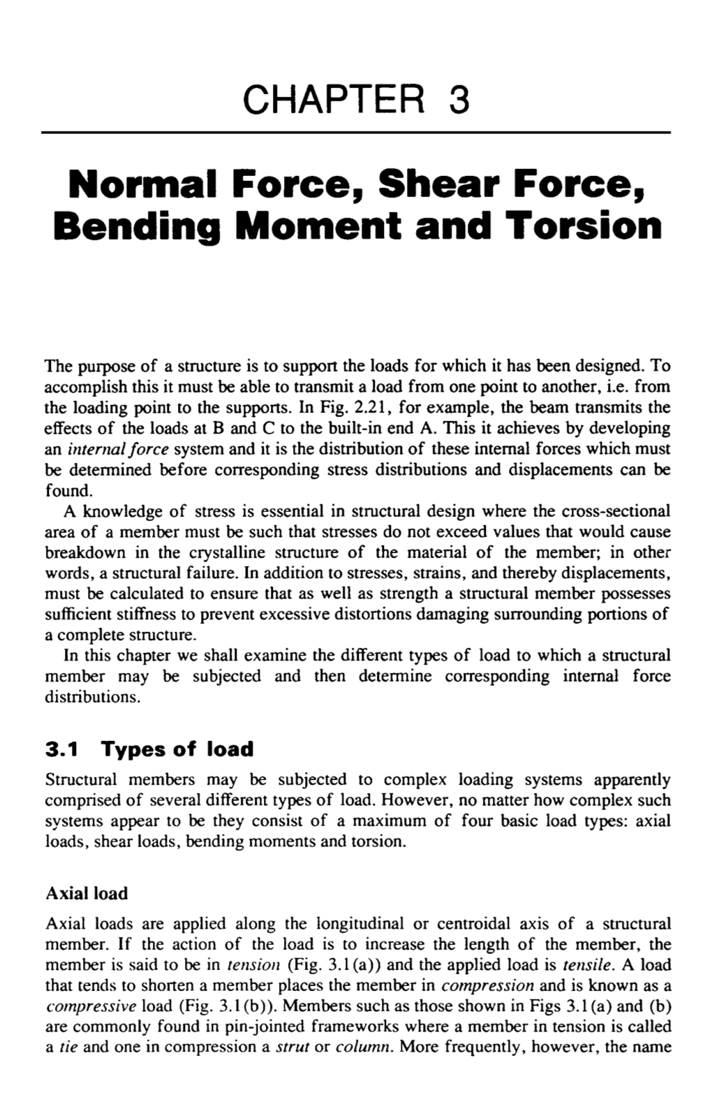 3 Normal Force, Shear Force, Bending Moment and Torsion