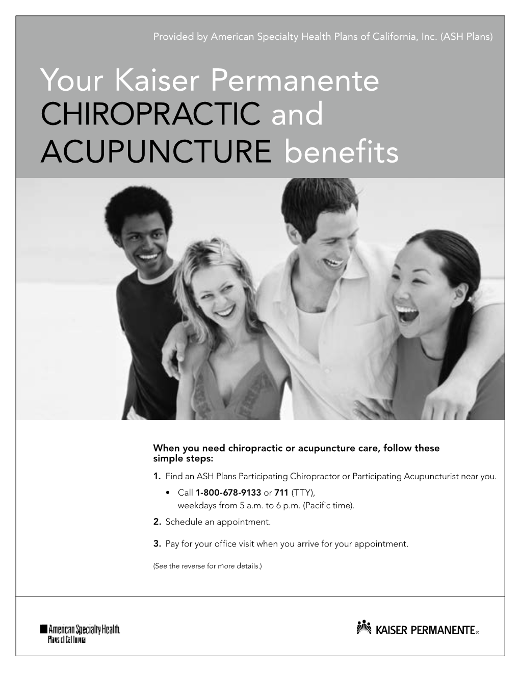 CHIROPRACTIC and ACUPUNCTURE Benefits