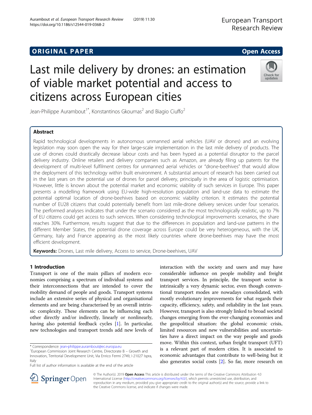 Last Mile Delivery by Drones