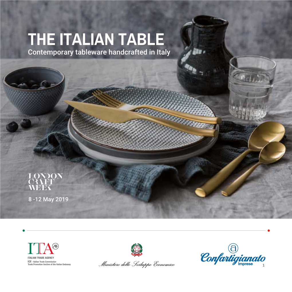 THE ITALIAN TABLE Contemporary Tableware Handcrafted in Italy