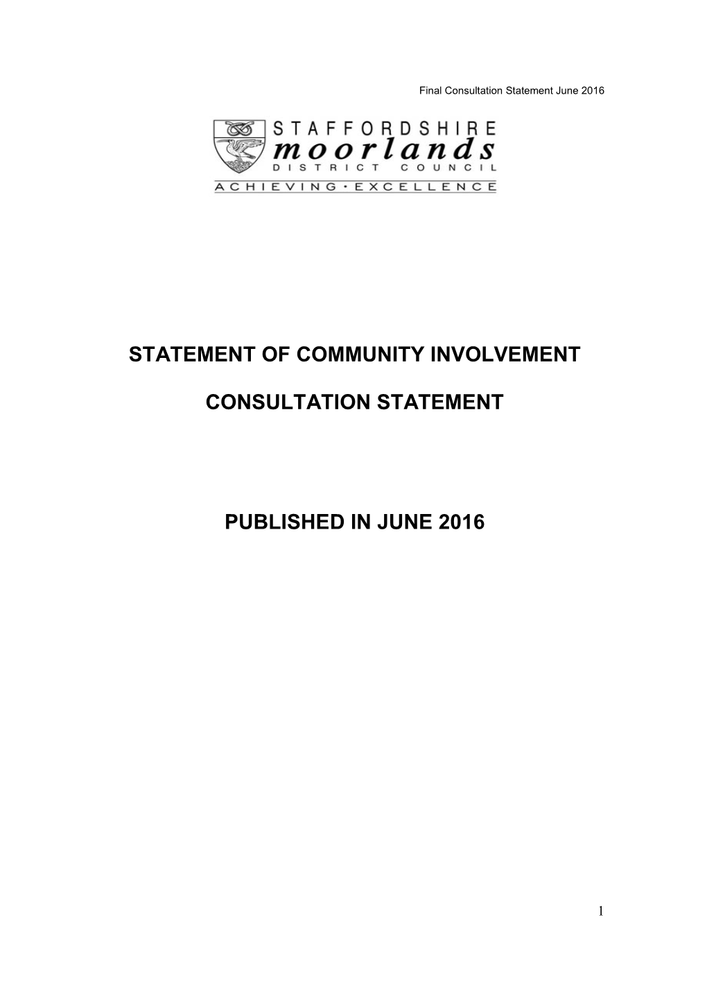 Consultation Statement June 2016