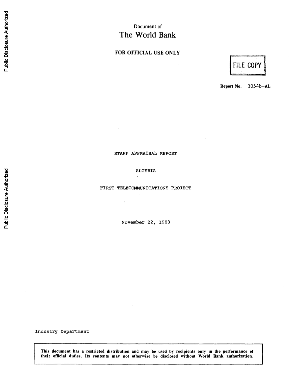 World Bank Document