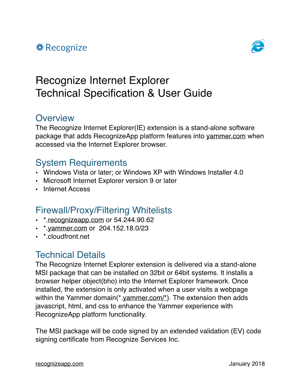 IE Extension Yammer Guide