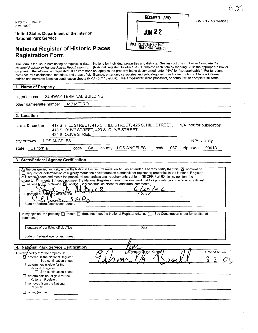 National Register of Historic Places Registration Form (National Register Bulletin 16A)