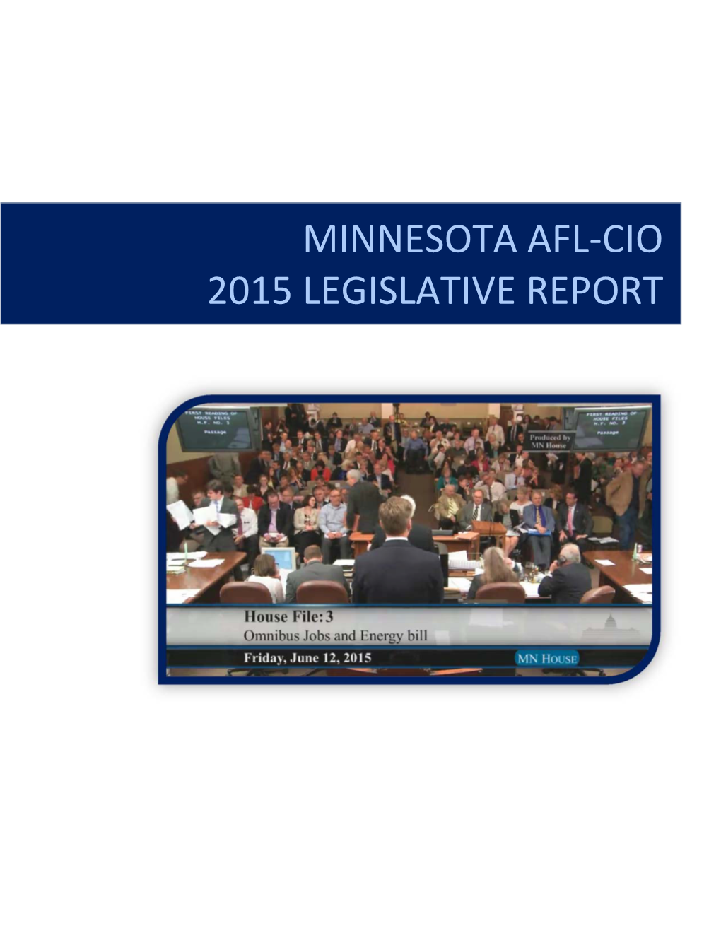 Minnesota Afl-Cio 2015 Legislative Report
