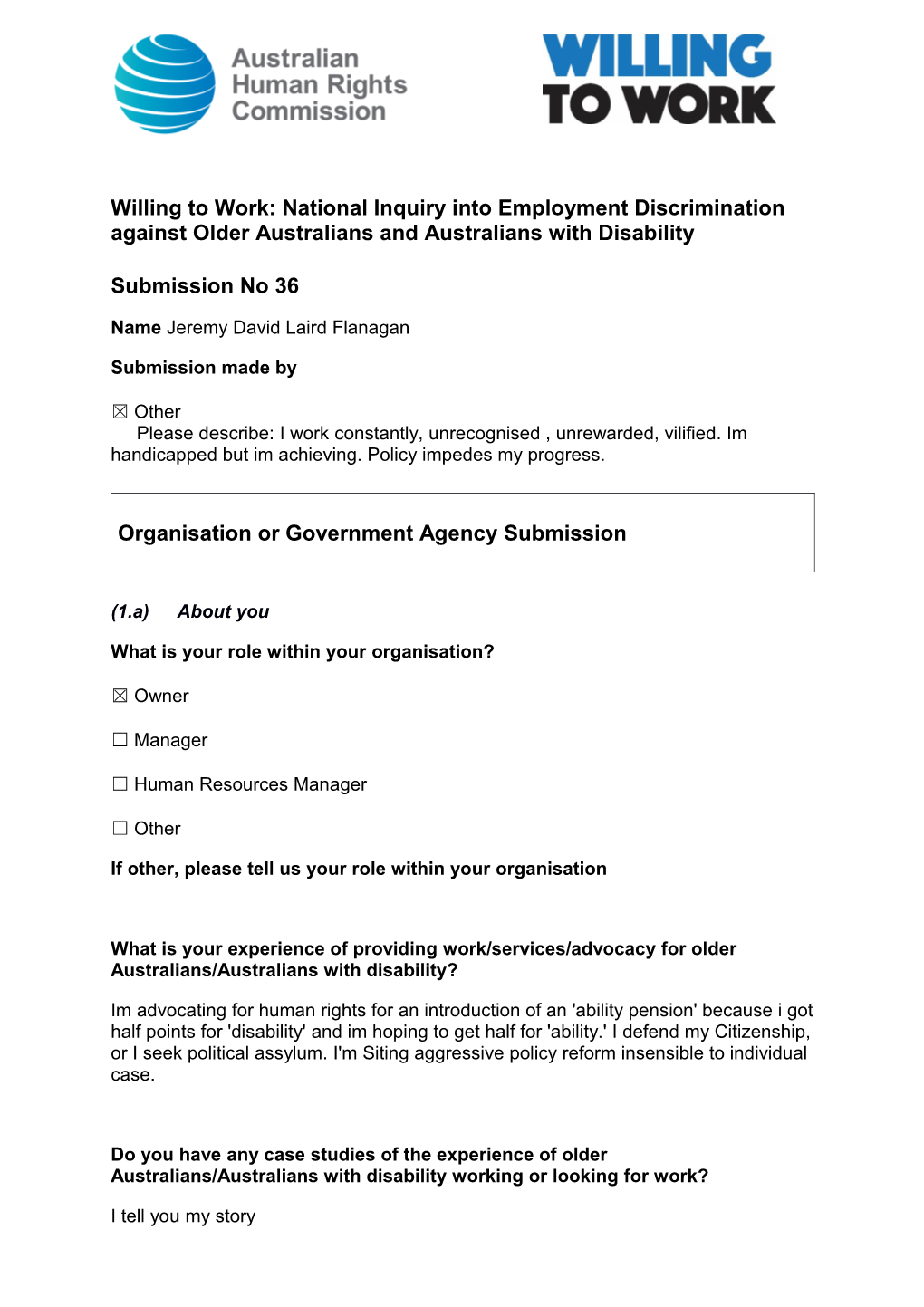 Willing to Work: National Inquiry Into Employment Discrimination Against Older Australians s3