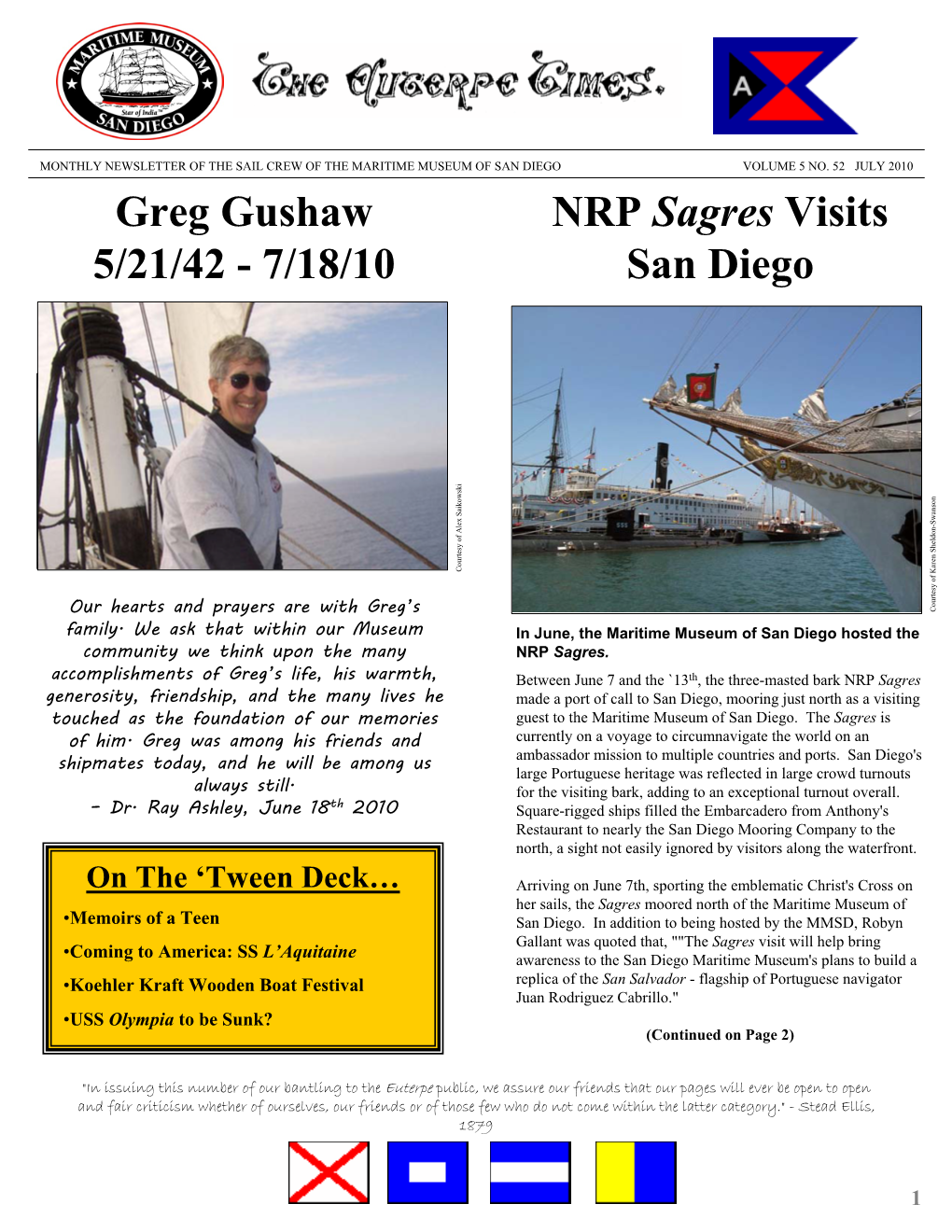 NRP Sagres Visits San Diego Greg Gushaw 5/21/42