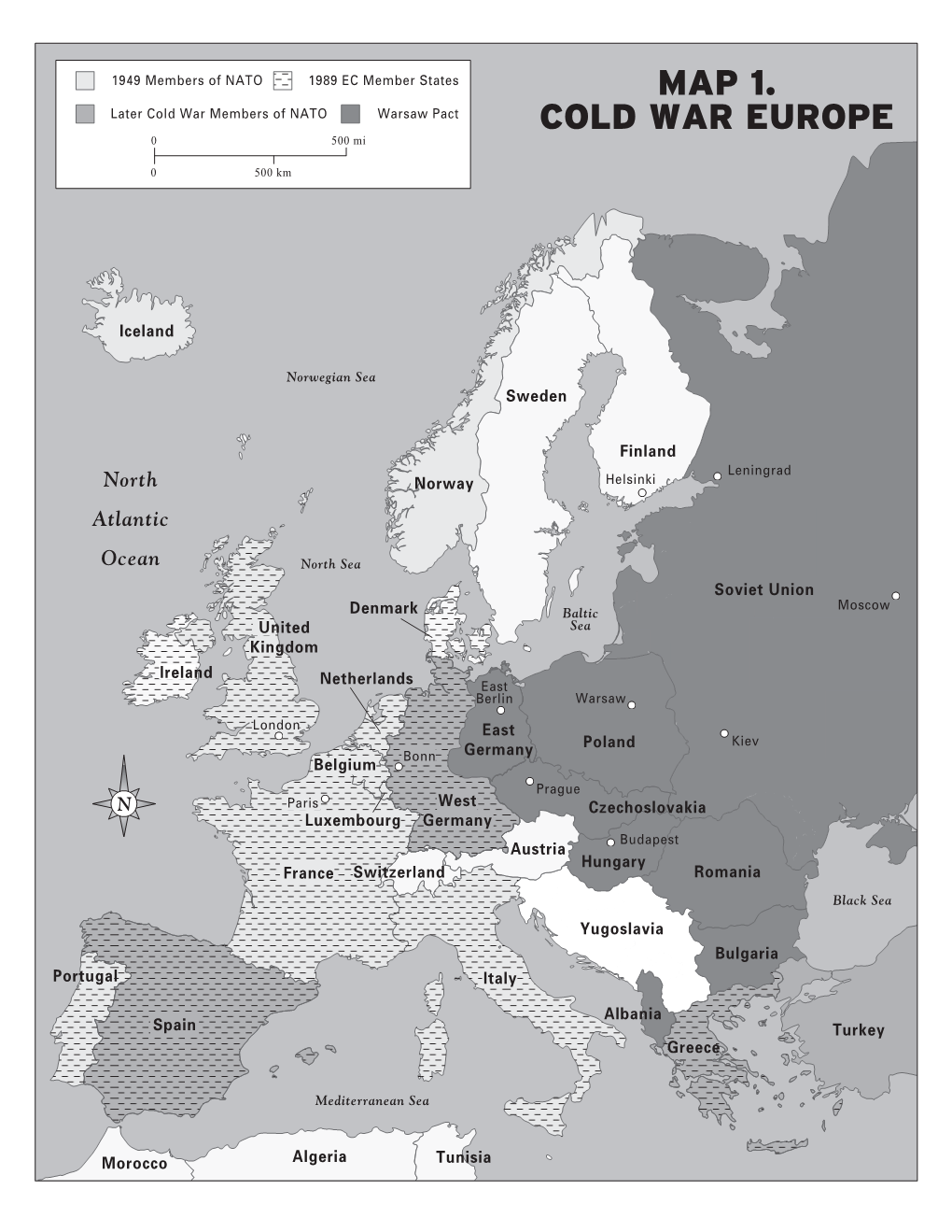 Map 1. Cold War Europe