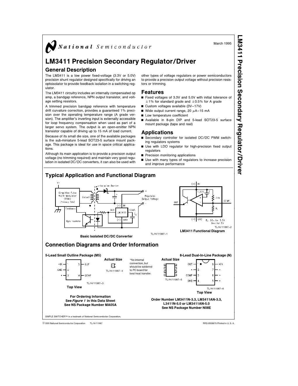 LM3411 Precision Secondary Regulator/Driver