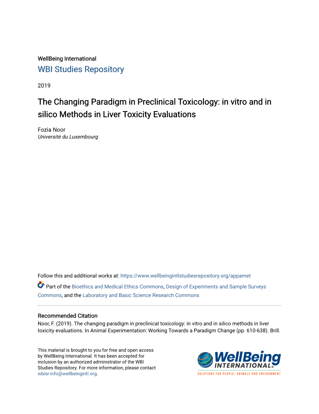 The Changing Paradigm in Preclinical Toxicology: in Vitro and in Silico Methods in Liver Toxicity Evaluations