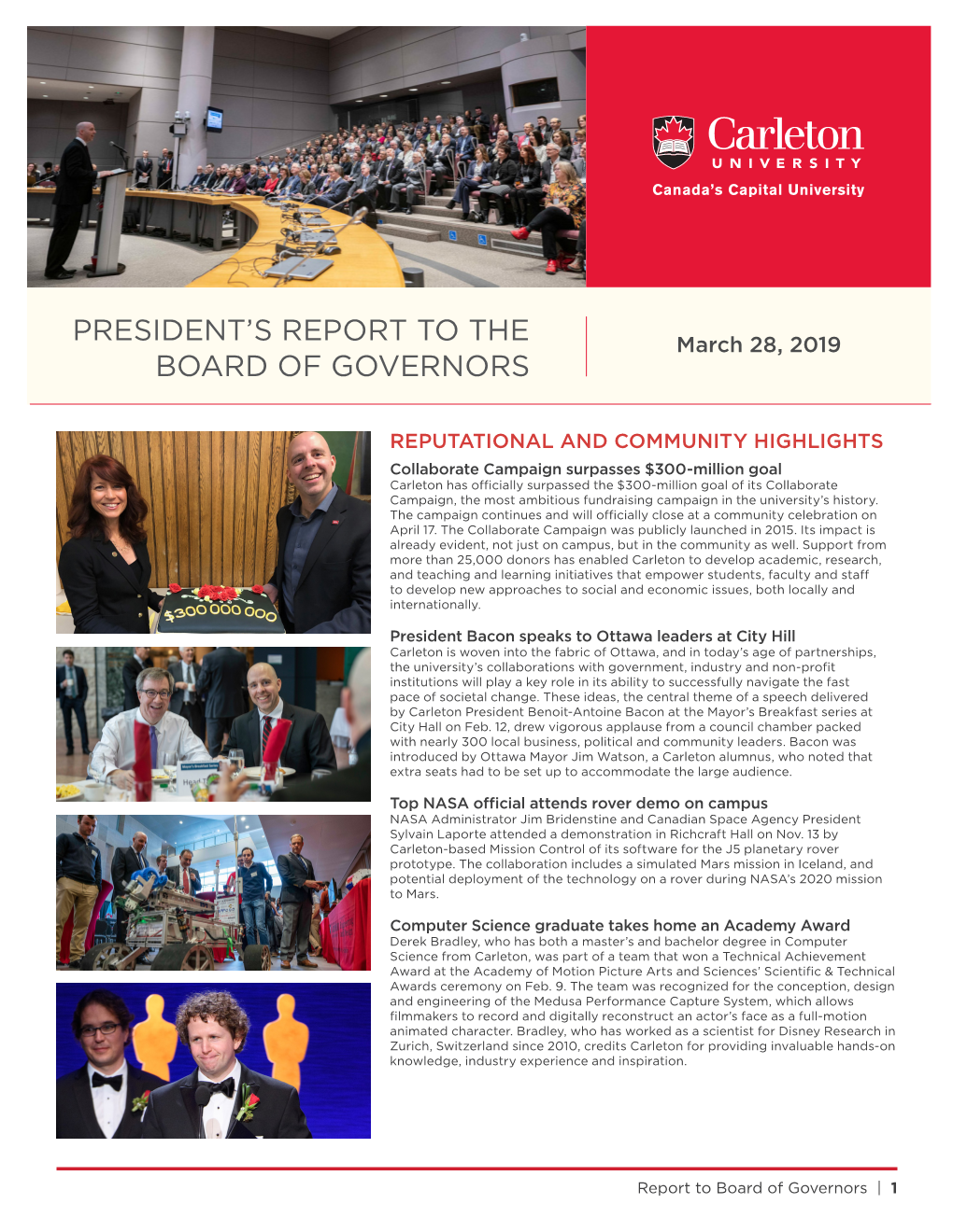 PDF President's Report to the Board of Governors